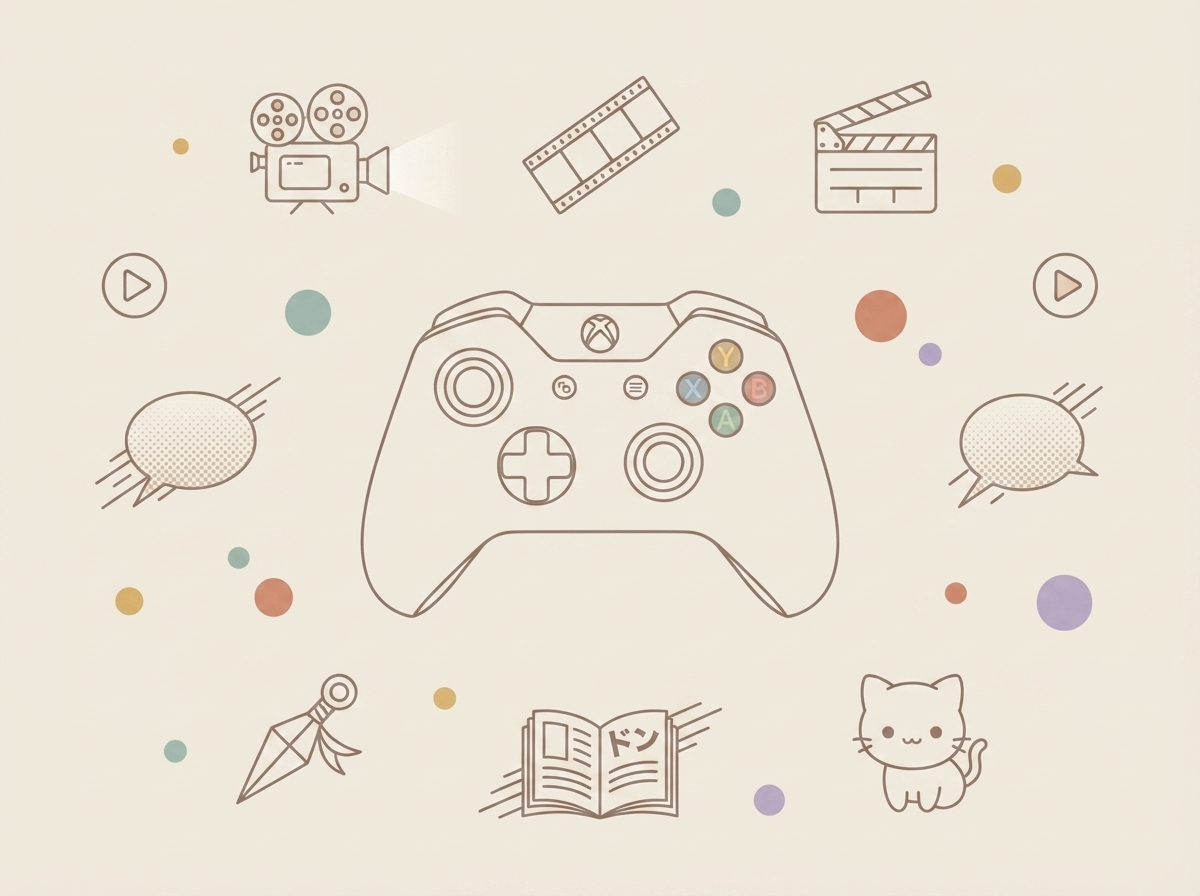 Movies, games, manga, anime, and TV illustrated